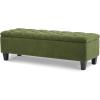 Christopher Knight Home Ottilie PU Leather Storage Ottoman Bench, Wooden Rectangular Ottoman with Storage, Bedroom End of Bed Foot Stool, Entryway Ottoman Footrest, Living Room Extra Seat, Brown(Green)