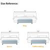 Christopher Knight Home Ottilie PU Leather Storage Ottoman Bench, Wooden Rectangular Ottoman with Storage, Bedroom End of Bed Foot Stool, Entryway Ottoman Footrest, Living Room Extra Seat, Brown(Light Blue)