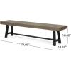 Christopher Knight Home Carlisle Outdoor Acacia Wood Picnic Dining Set, Gray and Rustic Metal