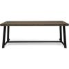Christopher Knight Home Carlisle Outdoor Acacia Wood Picnic Dining Set, Gray and Rustic Metal