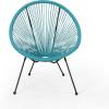 Christopher Knight Home Outdoor Hammock Weave Chair with Steel Frame (Set of 4) – Yellow and Black Finish(Teal + Black)