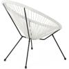 Christopher Knight Home Outdoor Hammock Weave Chair with Steel Frame (Set of 4) – Yellow and Black Finish(White + Black)