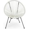 Christopher Knight Home Outdoor Hammock Weave Chair with Steel Frame (Set of 4) – Yellow and Black Finish(White + Black)