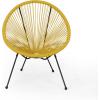 Christopher Knight Home Outdoor Hammock Weave Chair with Steel Frame (Set of 4) – Yellow and Black Finish(Yellow + Black)