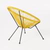 Christopher Knight Home Outdoor Hammock Weave Chair with Steel Frame (Set of 4) – Yellow and Black Finish(Yellow + Black)