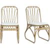 Christopher Knight Home Set of 2 Busby Patio PE Wicker Dining Chairs, Outdoor Woven Rattan Accent Chair with Iron Frame+Cushion, Fully Assembled Lounge Chair Outdoor for Garden/Balcony, Natural(Natural)