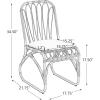 Christopher Knight Home Set of 2 Busby Patio PE Wicker Dining Chairs, Outdoor Woven Rattan Accent Chair with Iron Frame+Cushion, Fully Assembled Lounge Chair Outdoor for Garden/Balcony, Natural(Black+grey)