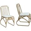 Christopher Knight Home Set of 2 Busby Patio PE Wicker Dining Chairs, Outdoor Woven Rattan Accent Chair with Iron Frame+Cushion, Fully Assembled Lounge Chair Outdoor for Garden/Balcony, Natural(Natural)