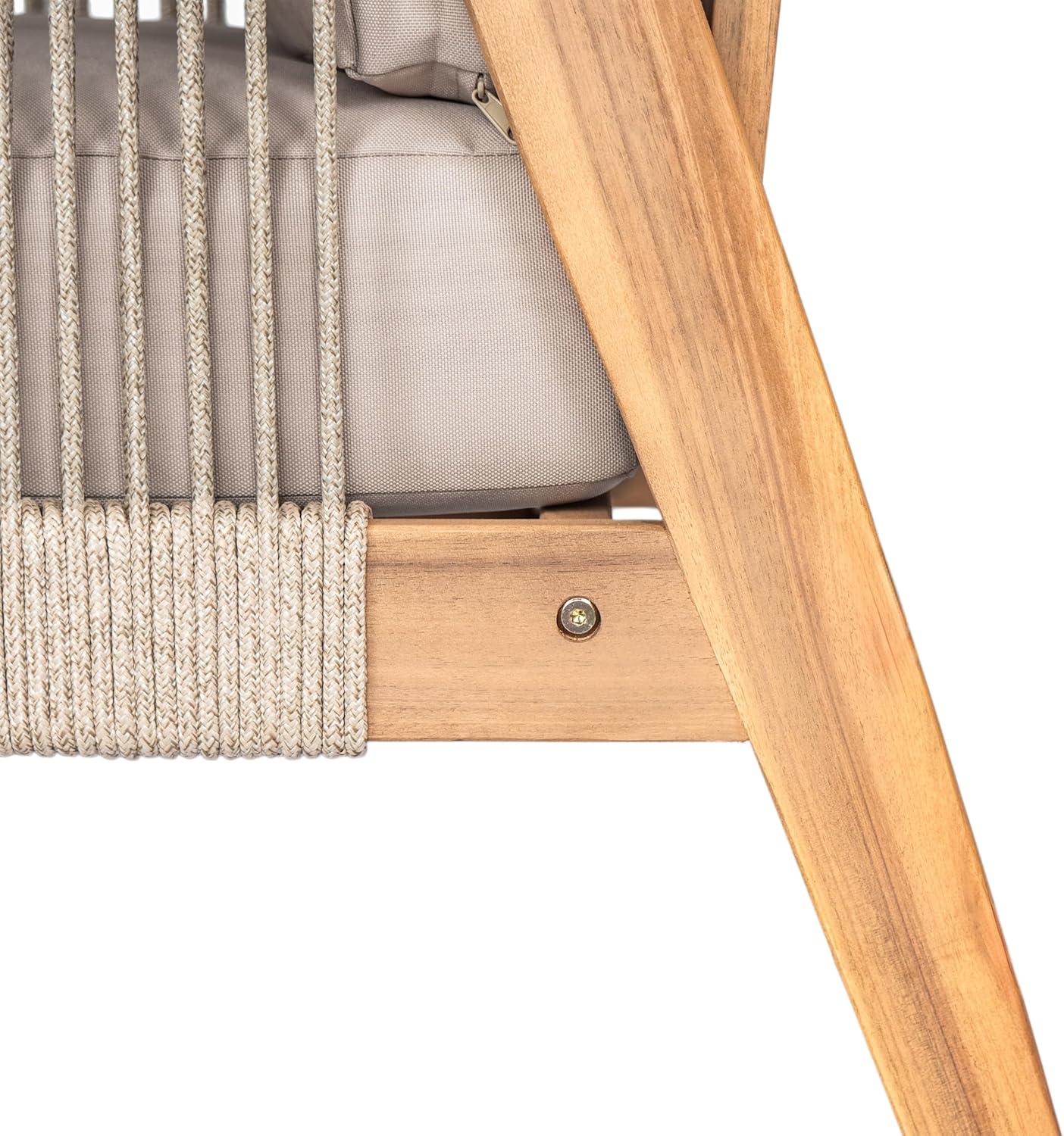 image:imageChristopher Knight Home Aldo Wooden Lounge Chair Outdoor Set of 2 Acacia Wood Accent Chair for GardenBalconyBackyard Patio Furniture Set Armchair TeakBeige