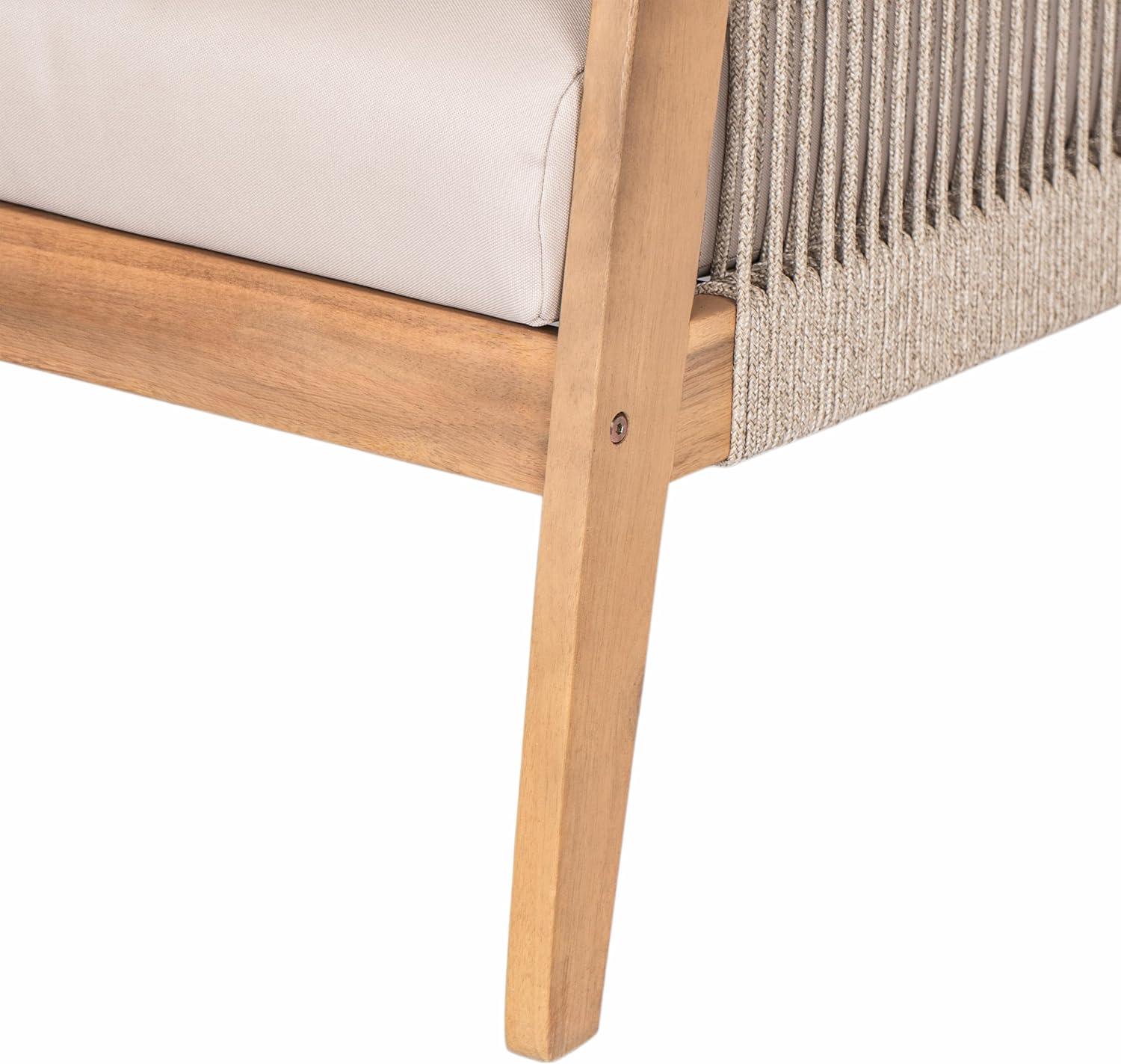 image:imageChristopher Knight Home Aldo Wooden Lounge Chair Outdoor Set of 2 Acacia Wood Accent Chair for GardenBalconyBackyard Patio Furniture Set Armchair TeakBeige
