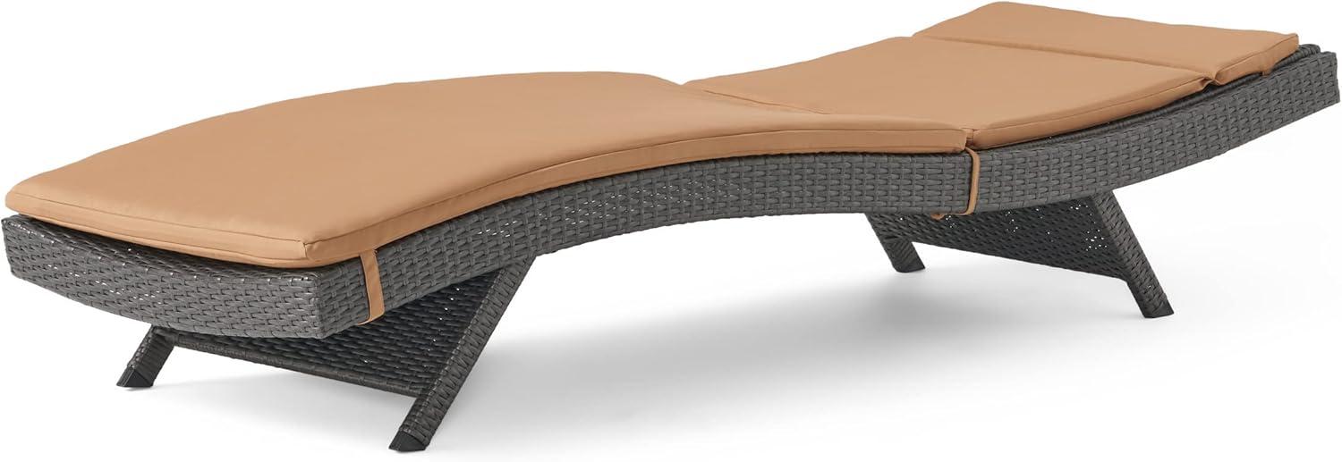 image:imageChristopher Knight Home Salem Outdooor Wicker Adjustable Chaise Lounge with Cushion