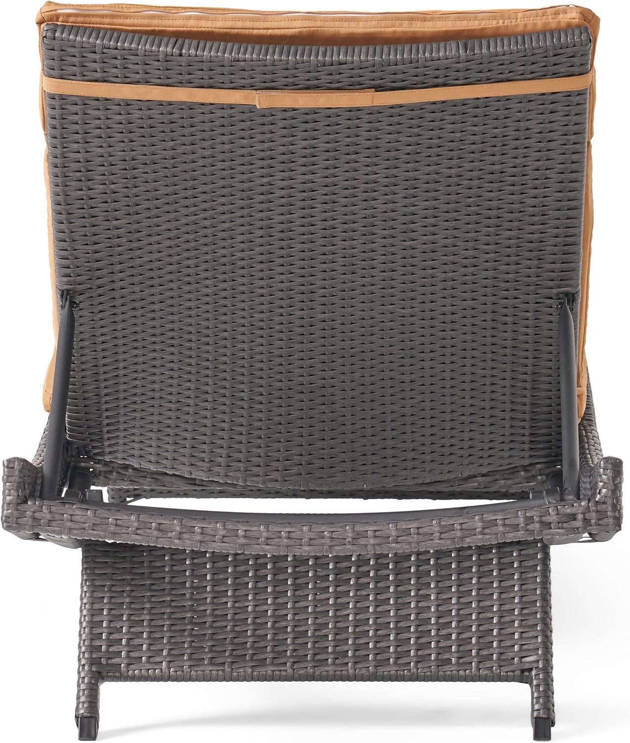 image:imageChristopher Knight Home Salem Outdooor Wicker Adjustable Chaise Lounge with Cushion