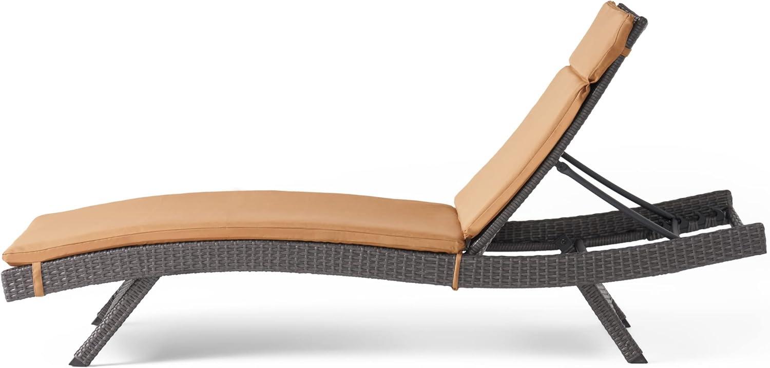 image:imageChristopher Knight Home Salem Outdooor Wicker Adjustable Chaise Lounge with Cushion