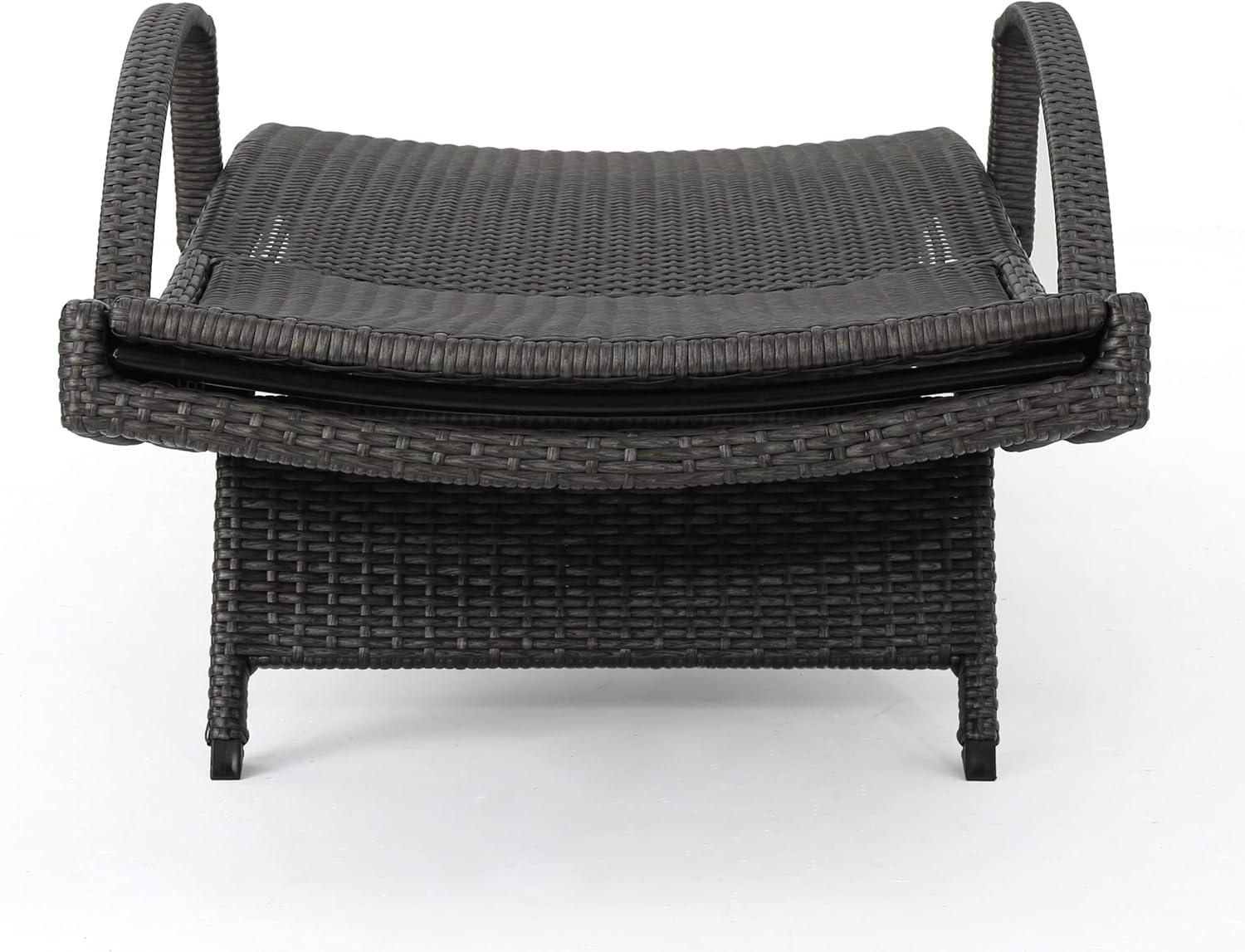 image:imageChristopher Knight Home Salem Outdoor Chaise Lounge Grey RedGrey Red
