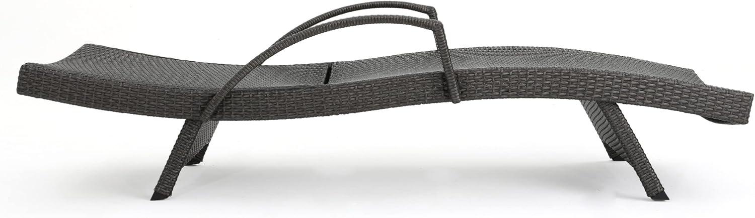 image:imageChristopher Knight Home Salem Outdoor Chaise Lounge Grey RedGrey Red