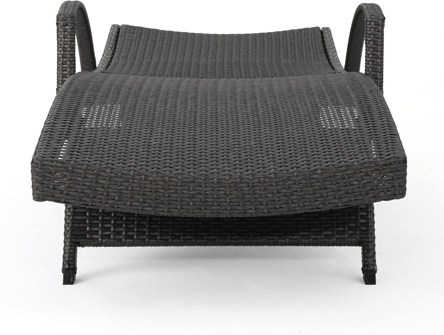 image:imageChristopher Knight Home Salem Outdoor Chaise Lounge Grey RedGrey Red