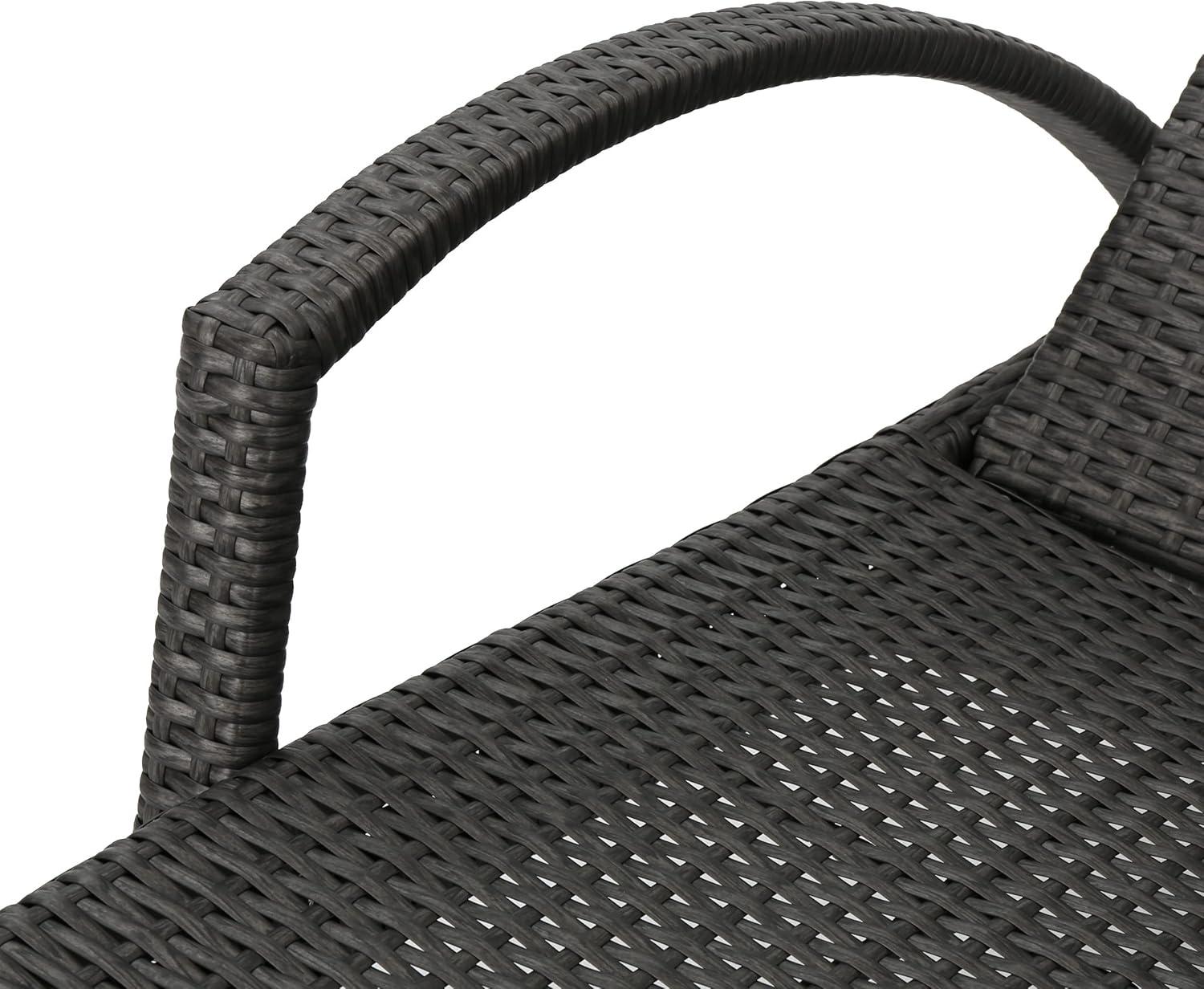 image:imageChristopher Knight Home Salem Outdoor Wicker Arm Chaise Lounges 2Pcs Set