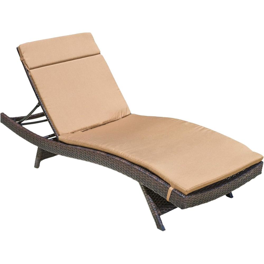 image:imageChristopher Knight Home Salem Outdooor Wicker Adjustable Chaise Lounge with Cushion