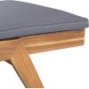Christopher Knight Home Caily Outdoor Chaise Lounge with Cushions – Acacia Wood – Teak/Dark Gray (Set of 4)(Teak Finish + Dark Gray)