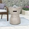 Christopher Knight Home Cayce Outdoor Lightweight Concrete Side Table, Concrete Finish(Norma concrete Finish)