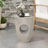 Christopher Knight Home Cayce Outdoor Lightweight Concrete Side Table, Concrete Finish(Randal concrete Finish)