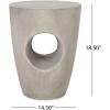 Christopher Knight Home Cayce Outdoor Lightweight Concrete Side Table, Concrete Finish(Randal concrete Finish)
