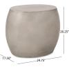 Christopher Knight Home Cayce Outdoor Lightweight Concrete Side Table, Concrete Finish(Richi light Gray)