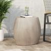 Christopher Knight Home Cayce Outdoor Lightweight Concrete Side Table, Concrete Finish(Richi light Gray)