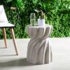 Christopher Knight Home Cayce Outdoor Lightweight Concrete Side Table, Concrete Finish(Robi concrete Finish)