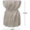 Christopher Knight Home Cayce Outdoor Lightweight Concrete Side Table, Concrete Finish(Robi concrete Finish)