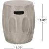 Christopher Knight Home Cayce Outdoor Lightweight Concrete Side Table, Concrete Finish(Ronal concrete Finish)