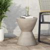 Christopher Knight Home Cayce Outdoor Lightweight Concrete Side Table, Concrete Finish(Samm light Gray)