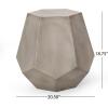 Christopher Knight Home Cayce Outdoor Lightweight Concrete Side Table, Concrete Finish(Samue light Gray)