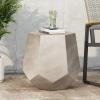 Christopher Knight Home Cayce Outdoor Lightweight Concrete Side Table, Concrete Finish(Samue light Gray)