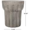 Christopher Knight Home Cayce Outdoor Lightweight Concrete Side Table, Concrete Finish(Solomo concrete Finish)