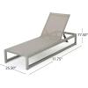 Christopher Knight Home Chloe Outdoor Mesh Chaise Lounge with Aluminum Frame, 4-Pcs Set, Grey / Silver