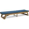 Christopher Knight Home Eugene Outdoor Acacia Wood 3 Piece Chaise Lounge Set, Teak Finish, Yellow, Cream(Blue)