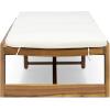 Christopher Knight Home Eugene Outdoor Acacia Wood 3 Piece Chaise Lounge Set, Teak Finish, Yellow, Cream(Cream)