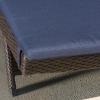 Christopher Knight Home Lakeport Outdoor Wicker Adjustable Chaise Lounge, Brown / Navy