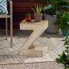 Christopher Knight Home Lux Outdoor Lightweight Concrete Accent Table, Natural(Jingl light Gray)
