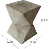 Christopher Knight Home Lux Outdoor Lightweight Concrete Accent Table, Natural(Lux light Gray)
