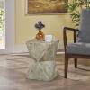 Christopher Knight Home Lux Outdoor Lightweight Concrete Accent Table, Natural(Lux light Gray)