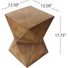Christopher Knight Home Lux Outdoor Lightweight Concrete Accent Table, Natural(Lux natural)
