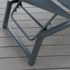 Christopher Knight Home Mesa Outdoor Mesh Chaise Lounges with Aluminum Frame, 4-Pcs Set, Black Mesh / Grey