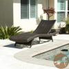 Christopher Knight Home Salem Outdoor Wicker Adjustable Chaise Lounges with Cushions, 2-Pcs Set, Multibrown / Bright Green(Multibrown)
