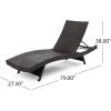 Christopher Knight Home Salem Outdoor Wicker Adjustable Chaise Lounges with Cushions, 2-Pcs Set, Multibrown / Bright Green(Multibrown)