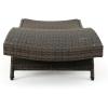 Christopher Knight Home Salem Outdoor Wicker Armless Chaise Lounge, Mixed Mocha