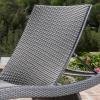 Christopher Knight Home Salem Outdoor Wicker Lounge with Water Resistant Cushions and Coffee Table, Grey / Green/ White Stripe