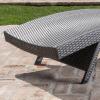 Christopher Knight Home Salem Outdoor Wicker Lounge with Water Resistant Cushions and Coffee Table, Grey / Green/ White Stripe