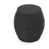 Christopher Knight Home Canary Outdoor Wicker 14″ Side Table, Grey(Black)